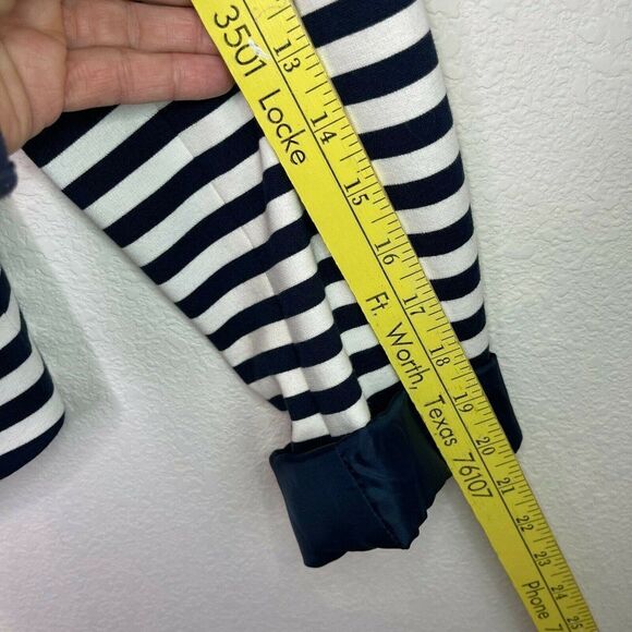 Lane Bryant Navy & White Striped Moto Jacket Blazer Women's Size 16 - Picture 6 of 9